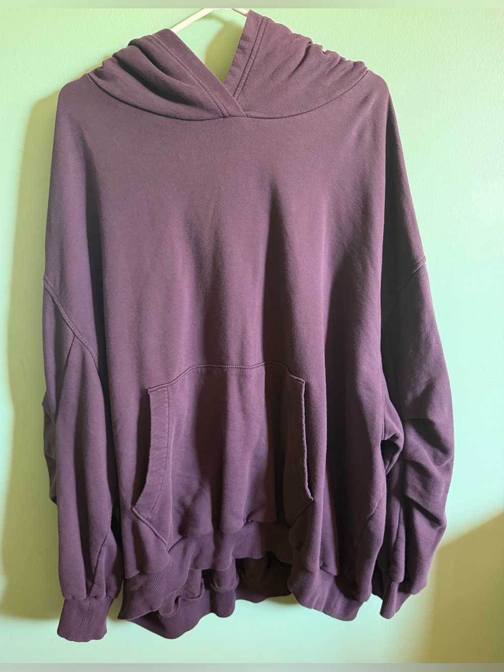 aerie Plum Hooded Oversized Pullover